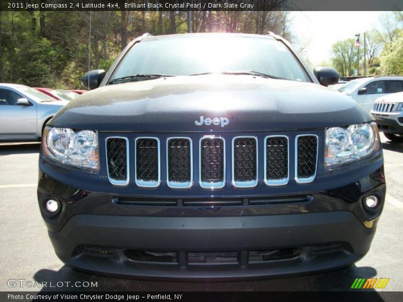 Brilliant Black Crystal Pearl / Dark Slate Gray 2011 Jeep Compass 2.4 Latitude 4x4