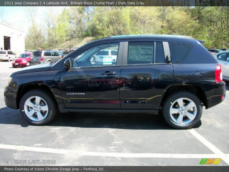 Brilliant Black Crystal Pearl / Dark Slate Gray 2011 Jeep Compass 2.4 Latitude 4x4