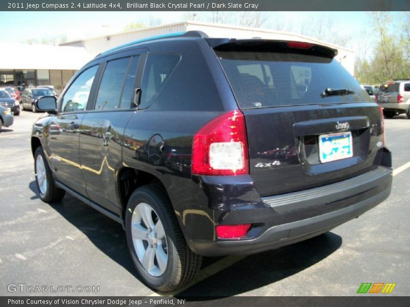Brilliant Black Crystal Pearl / Dark Slate Gray 2011 Jeep Compass 2.4 Latitude 4x4