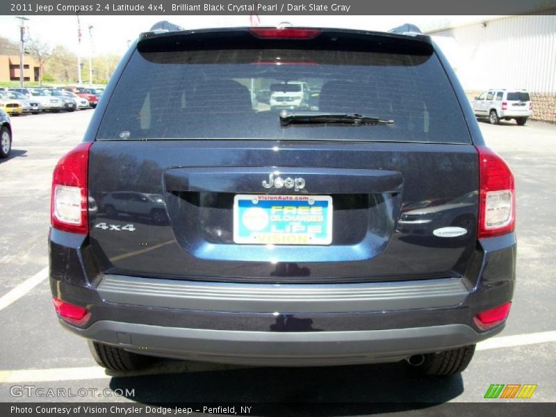 Brilliant Black Crystal Pearl / Dark Slate Gray 2011 Jeep Compass 2.4 Latitude 4x4