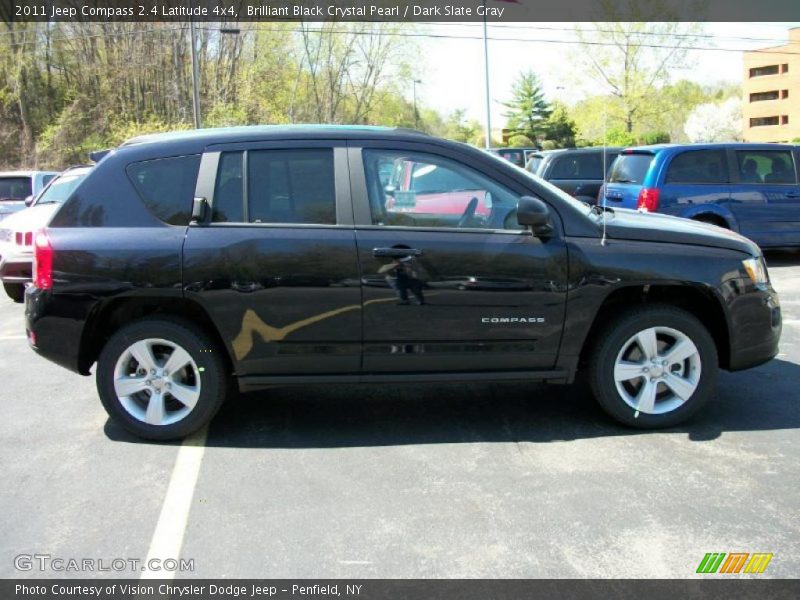 Brilliant Black Crystal Pearl / Dark Slate Gray 2011 Jeep Compass 2.4 Latitude 4x4
