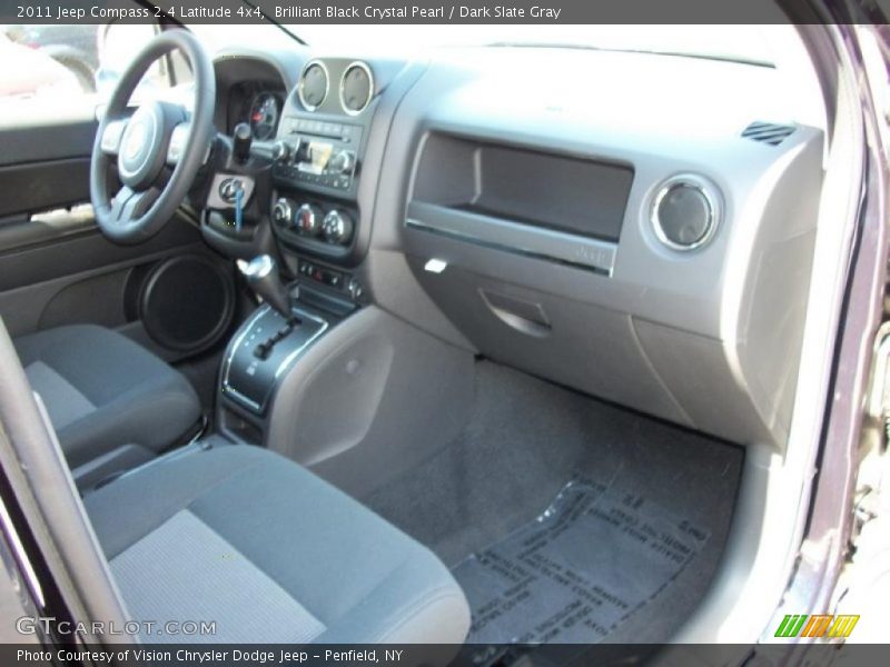 Brilliant Black Crystal Pearl / Dark Slate Gray 2011 Jeep Compass 2.4 Latitude 4x4