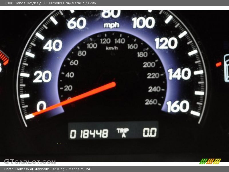 Nimbus Gray Metallic / Gray 2008 Honda Odyssey EX
