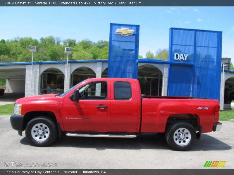 Victory Red / Dark Titanium 2009 Chevrolet Silverado 1500 Extended Cab 4x4