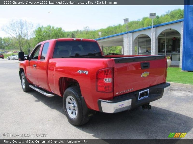 Victory Red / Dark Titanium 2009 Chevrolet Silverado 1500 Extended Cab 4x4