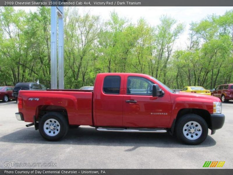 Victory Red / Dark Titanium 2009 Chevrolet Silverado 1500 Extended Cab 4x4