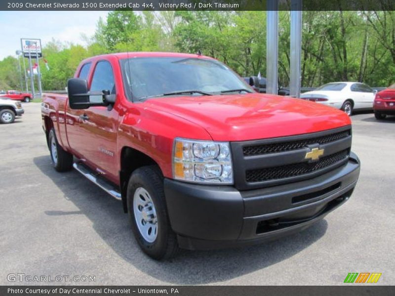 Victory Red / Dark Titanium 2009 Chevrolet Silverado 1500 Extended Cab 4x4