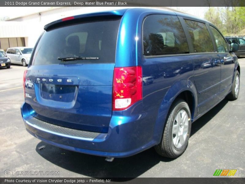 Deep Water Blue Pearl / Black 2011 Dodge Grand Caravan Express