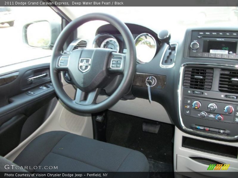 Deep Water Blue Pearl / Black 2011 Dodge Grand Caravan Express