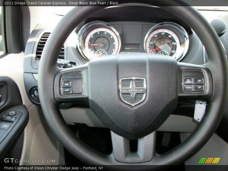 Deep Water Blue Pearl / Black 2011 Dodge Grand Caravan Express