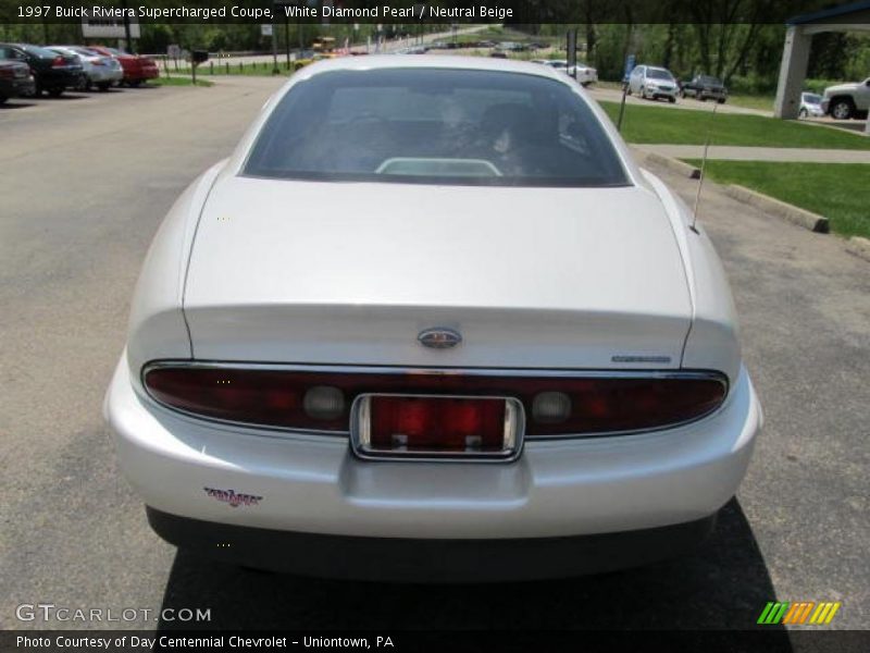 White Diamond Pearl / Neutral Beige 1997 Buick Riviera Supercharged Coupe