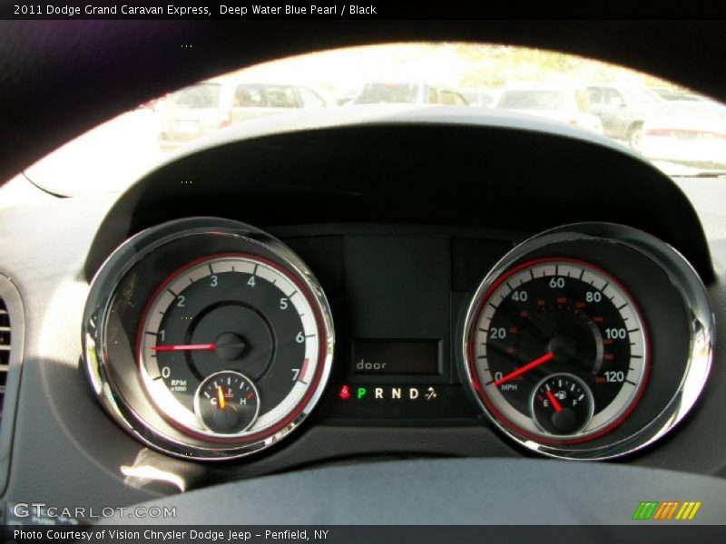 Deep Water Blue Pearl / Black 2011 Dodge Grand Caravan Express
