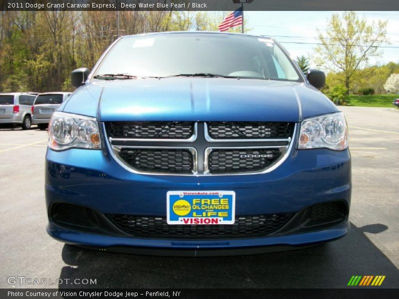Deep Water Blue Pearl / Black 2011 Dodge Grand Caravan Express