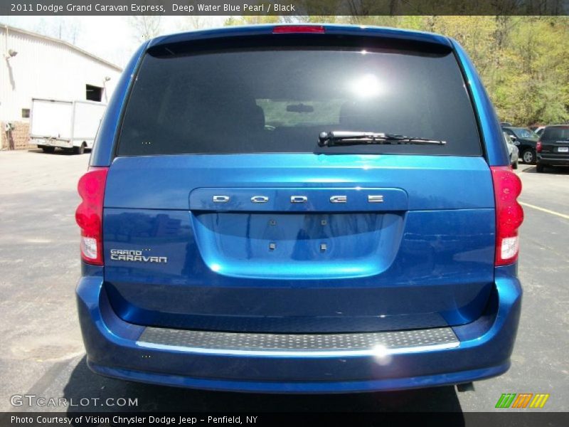 Deep Water Blue Pearl / Black 2011 Dodge Grand Caravan Express