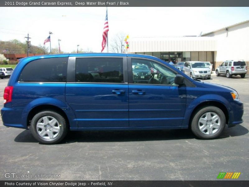 Deep Water Blue Pearl / Black 2011 Dodge Grand Caravan Express