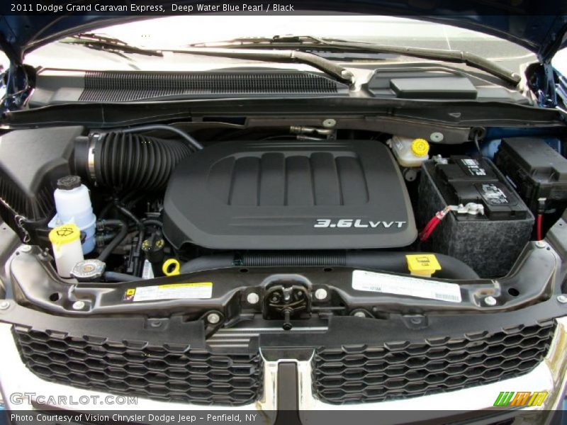Deep Water Blue Pearl / Black 2011 Dodge Grand Caravan Express