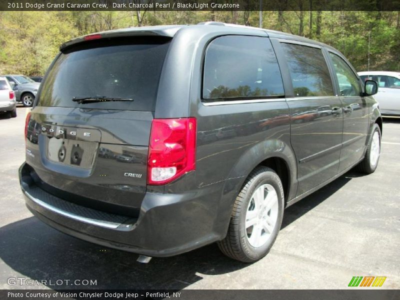 Dark Charcoal Pearl / Black/Light Graystone 2011 Dodge Grand Caravan Crew