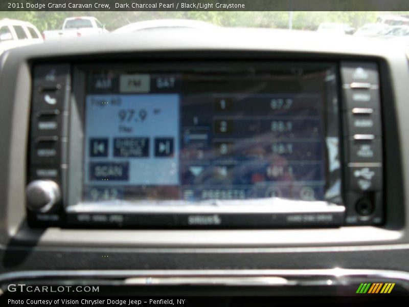 Dark Charcoal Pearl / Black/Light Graystone 2011 Dodge Grand Caravan Crew