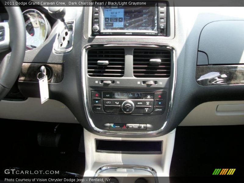 Dark Charcoal Pearl / Black/Light Graystone 2011 Dodge Grand Caravan Crew