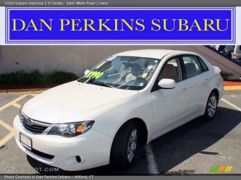 Satin White Pearl / Ivory 2009 Subaru Impreza 2.5i Sedan