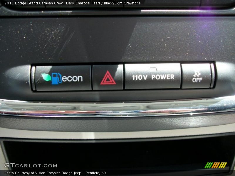 Dark Charcoal Pearl / Black/Light Graystone 2011 Dodge Grand Caravan Crew