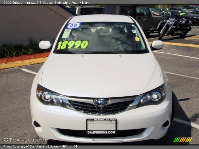 Satin White Pearl / Ivory 2009 Subaru Impreza 2.5i Sedan