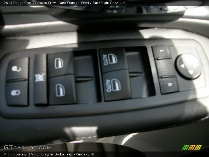 Dark Charcoal Pearl / Black/Light Graystone 2011 Dodge Grand Caravan Crew
