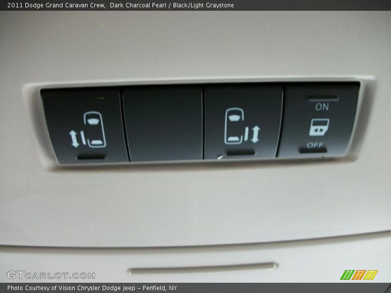Dark Charcoal Pearl / Black/Light Graystone 2011 Dodge Grand Caravan Crew