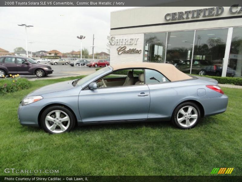 Cosmic Blue Metallic / Ivory 2008 Toyota Solara SLE V6 Convertible