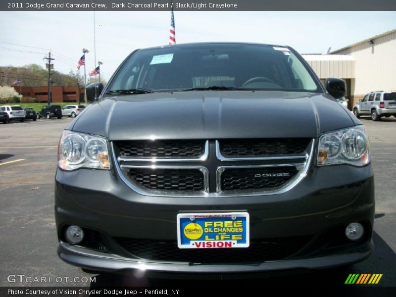 Dark Charcoal Pearl / Black/Light Graystone 2011 Dodge Grand Caravan Crew
