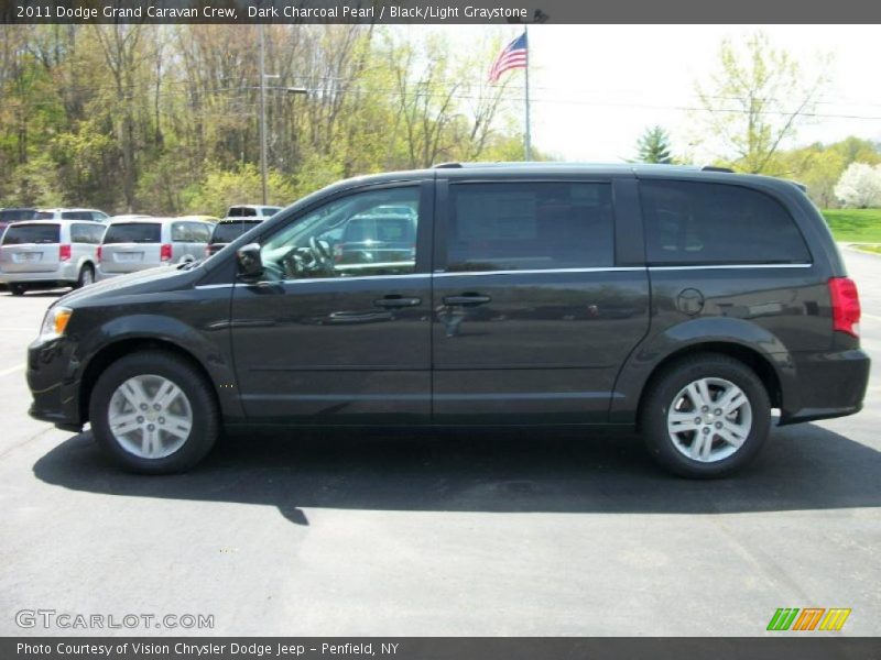 Dark Charcoal Pearl / Black/Light Graystone 2011 Dodge Grand Caravan Crew