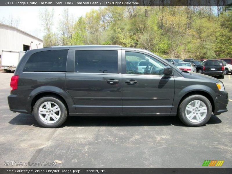 Dark Charcoal Pearl / Black/Light Graystone 2011 Dodge Grand Caravan Crew