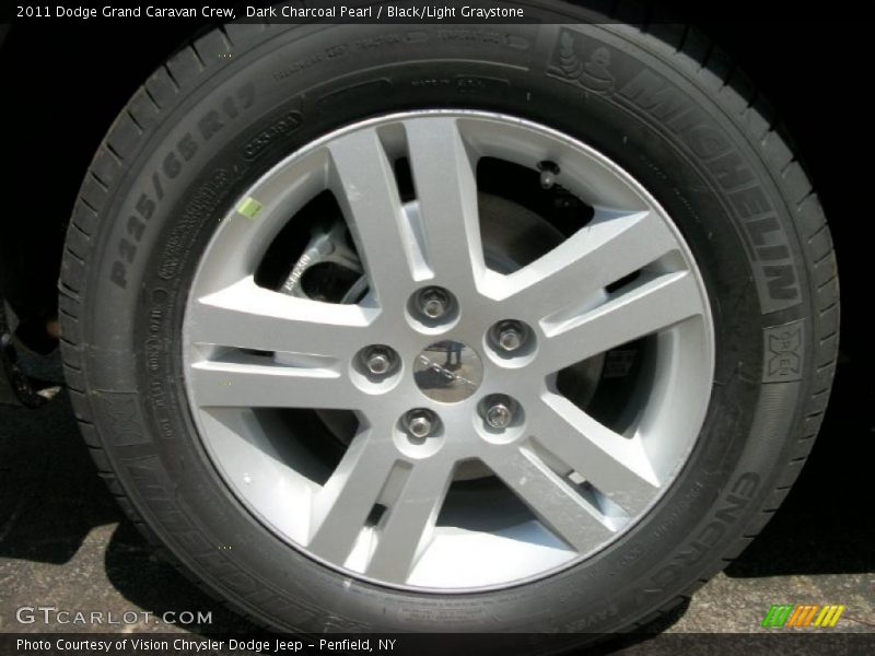 Dark Charcoal Pearl / Black/Light Graystone 2011 Dodge Grand Caravan Crew
