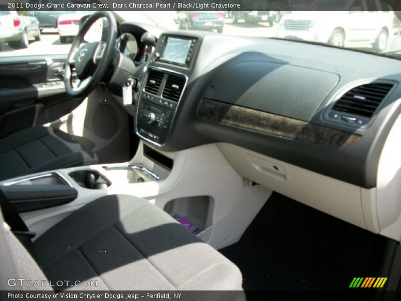 Dark Charcoal Pearl / Black/Light Graystone 2011 Dodge Grand Caravan Crew