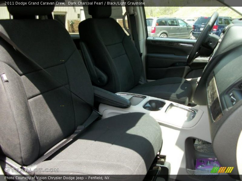 Dark Charcoal Pearl / Black/Light Graystone 2011 Dodge Grand Caravan Crew
