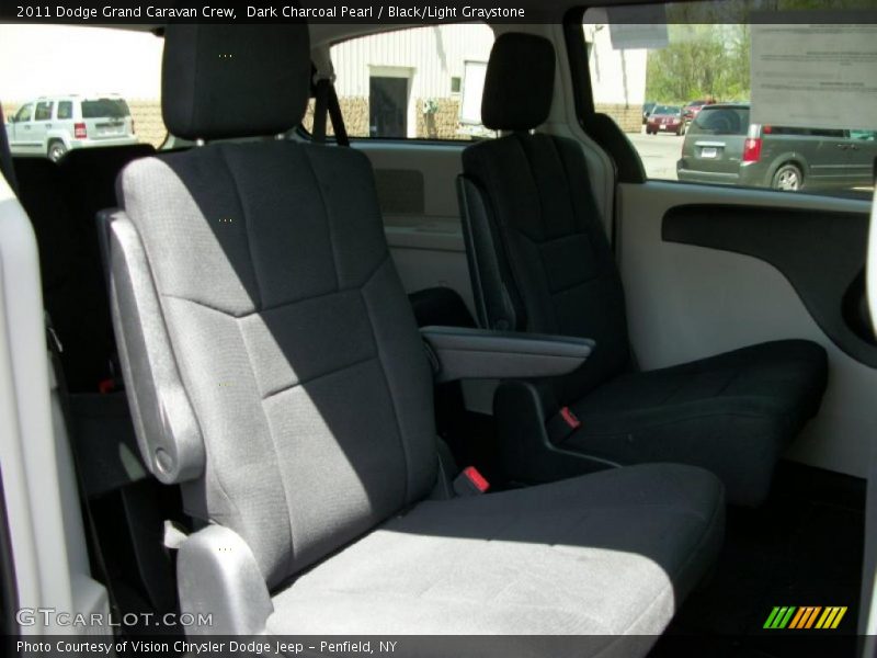 Dark Charcoal Pearl / Black/Light Graystone 2011 Dodge Grand Caravan Crew