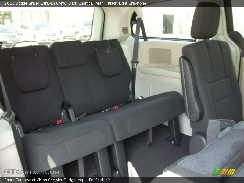 Dark Charcoal Pearl / Black/Light Graystone 2011 Dodge Grand Caravan Crew