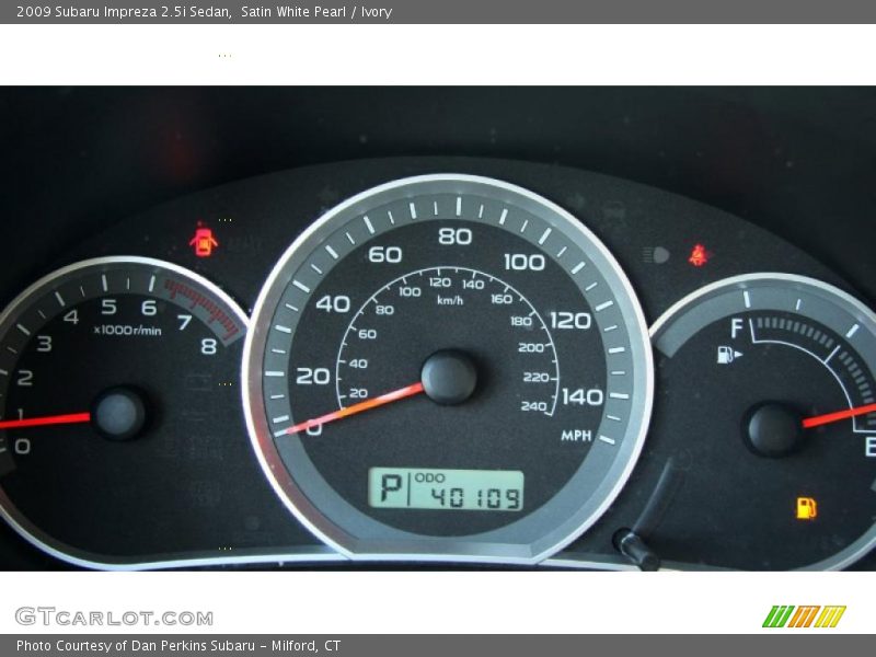 Satin White Pearl / Ivory 2009 Subaru Impreza 2.5i Sedan