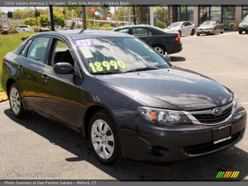 Dark Gray Metallic / Carbon Black 2009 Subaru Impreza 2.5i Sedan