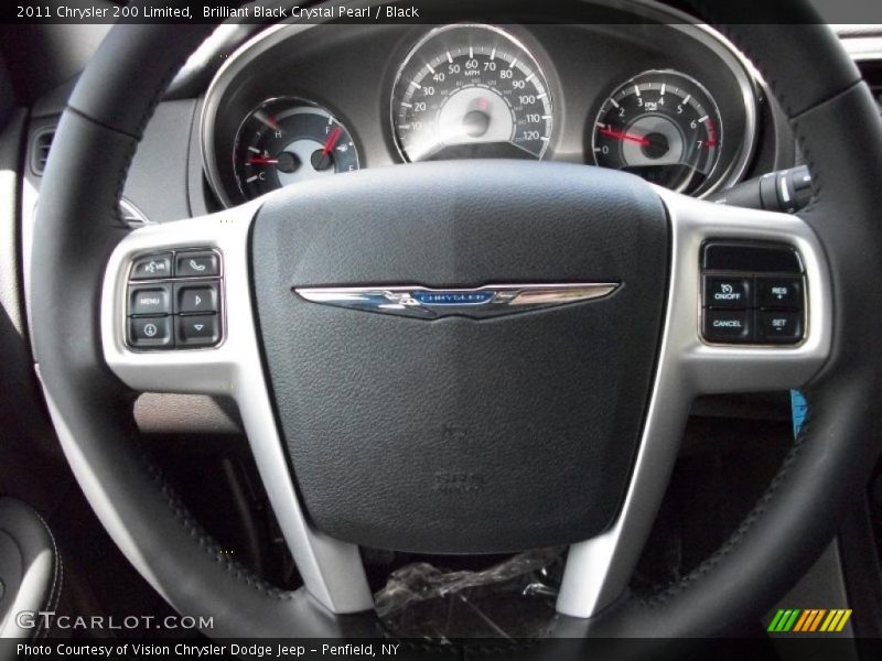 Brilliant Black Crystal Pearl / Black 2011 Chrysler 200 Limited