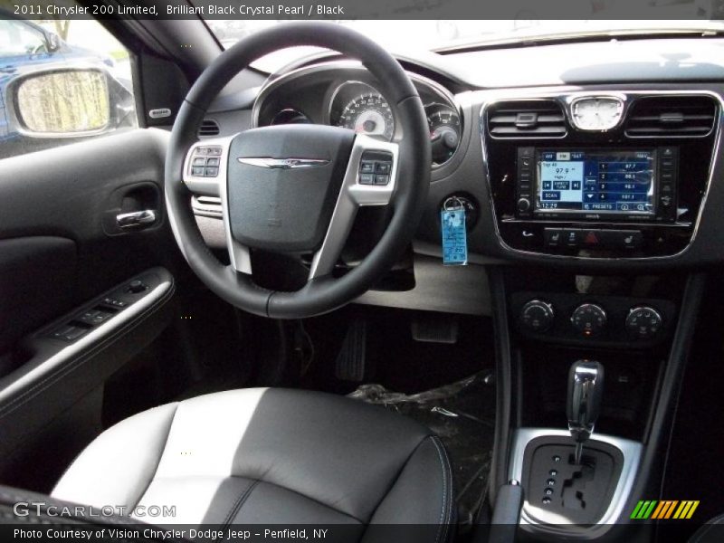Brilliant Black Crystal Pearl / Black 2011 Chrysler 200 Limited