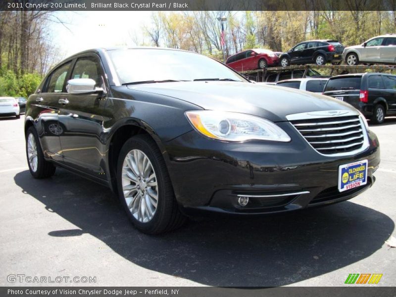 Brilliant Black Crystal Pearl / Black 2011 Chrysler 200 Limited
