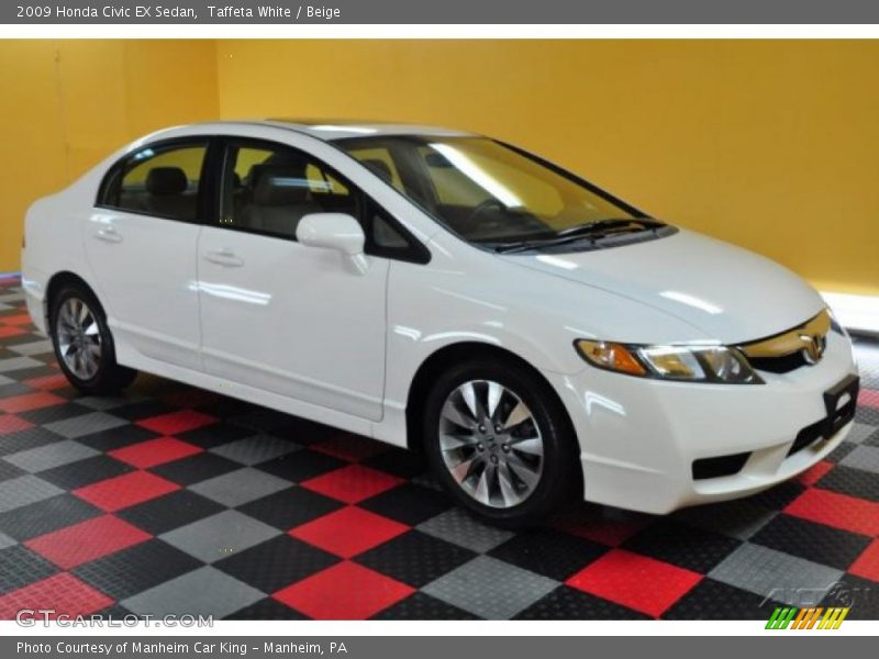 Taffeta White / Beige 2009 Honda Civic EX Sedan