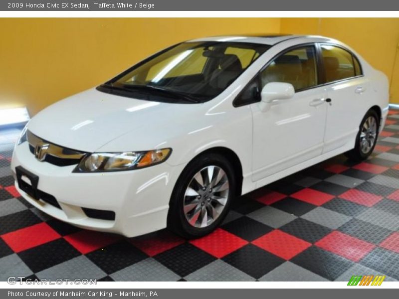 Taffeta White / Beige 2009 Honda Civic EX Sedan