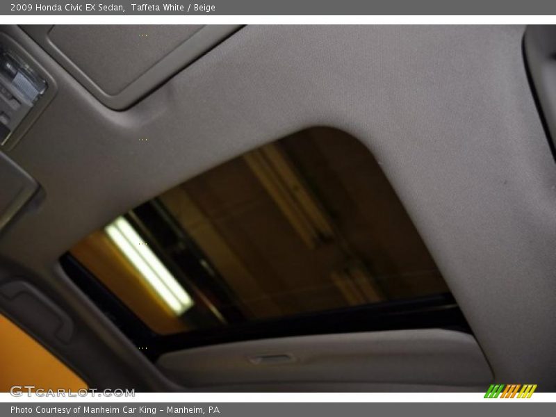 Taffeta White / Beige 2009 Honda Civic EX Sedan