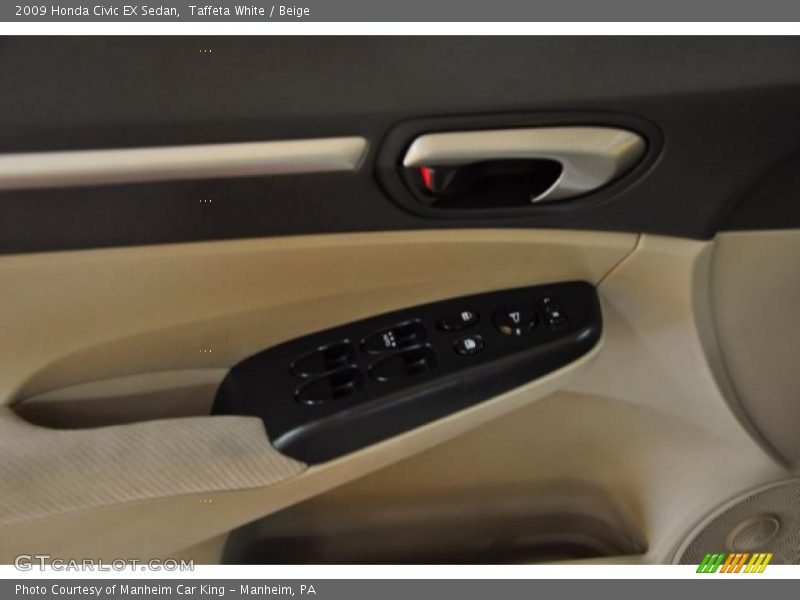 Taffeta White / Beige 2009 Honda Civic EX Sedan