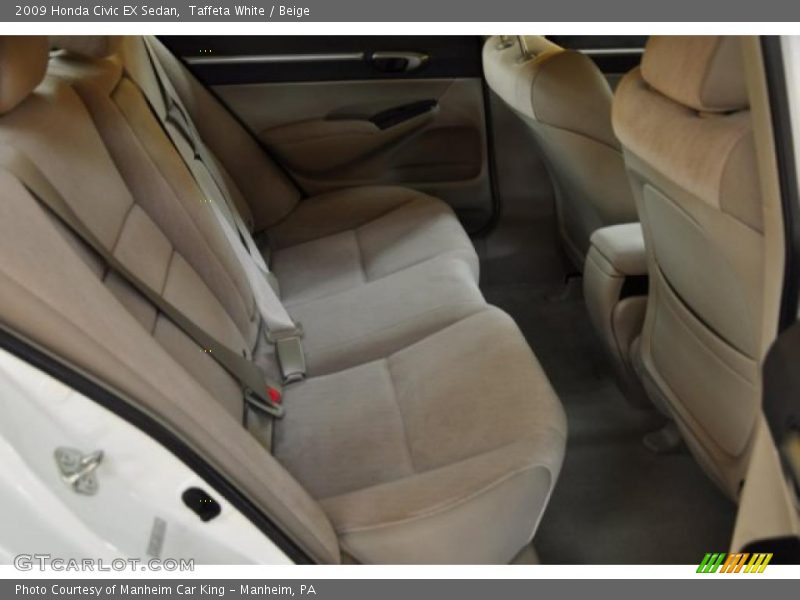 Taffeta White / Beige 2009 Honda Civic EX Sedan