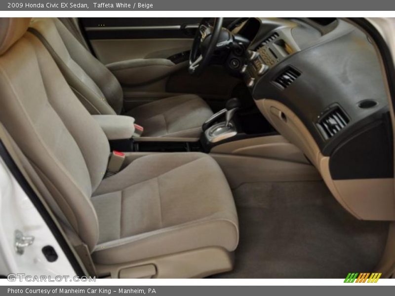 Taffeta White / Beige 2009 Honda Civic EX Sedan