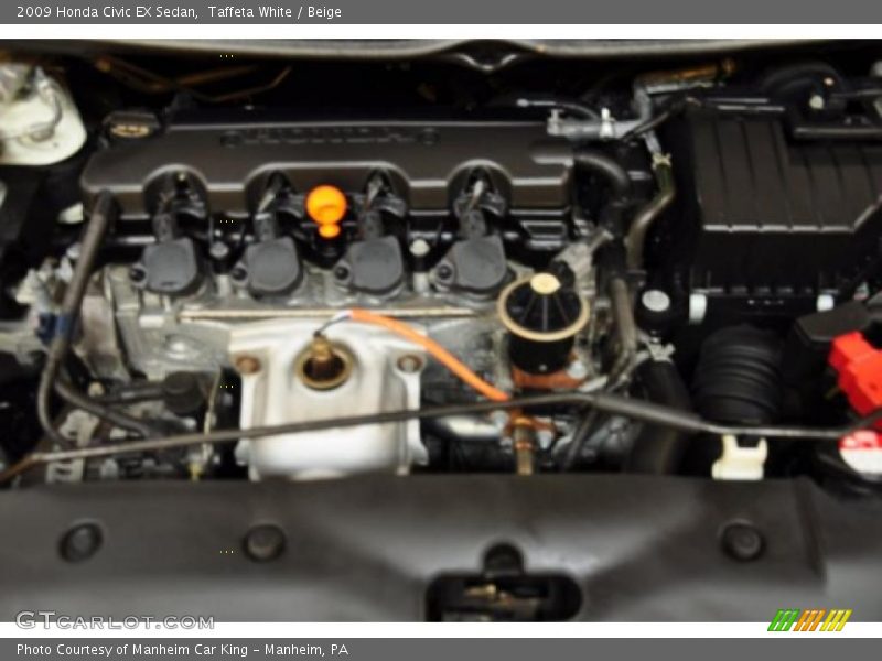 Taffeta White / Beige 2009 Honda Civic EX Sedan