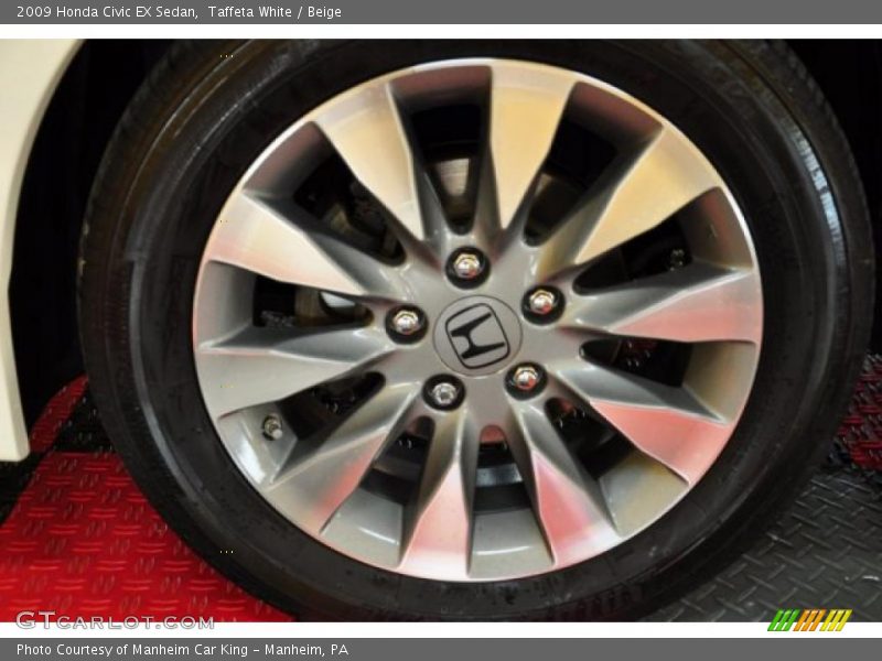 Taffeta White / Beige 2009 Honda Civic EX Sedan